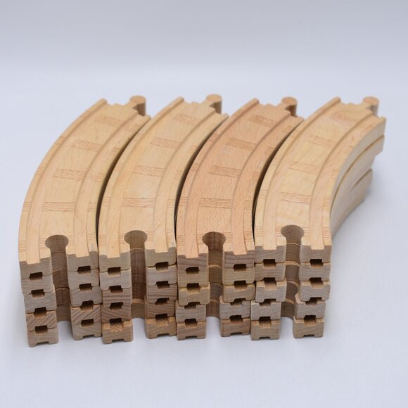 20 x Genuine Thomas Wooden Tracks 6.5 " Curved Tracks Thomas & Friends Engine - Picture 7 of 7
